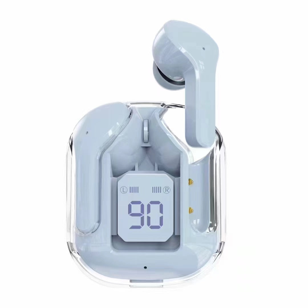 Mini Transparent Wireless Earbuds – ENC Noise Reduction & Digital Display