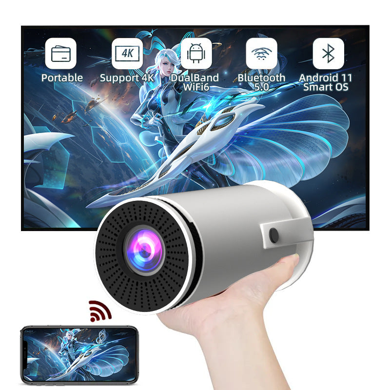 HY300 Smart HD Projector – Home Theater with Screen Support