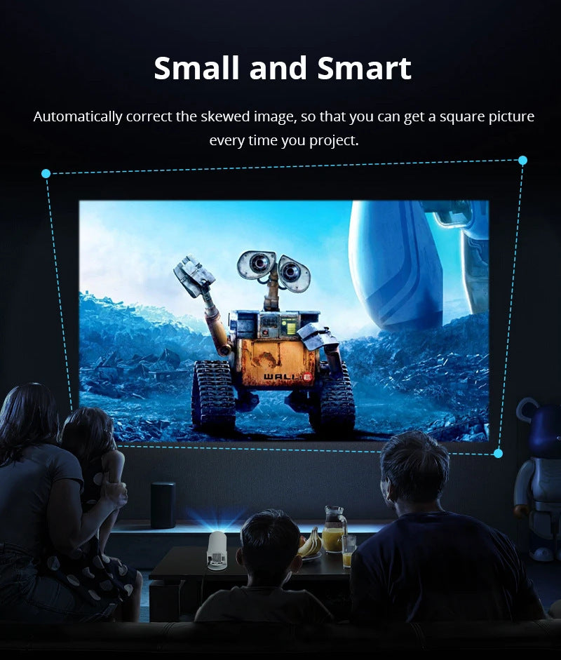 HY300 Smart HD Projector – Home Theater with Screen Support