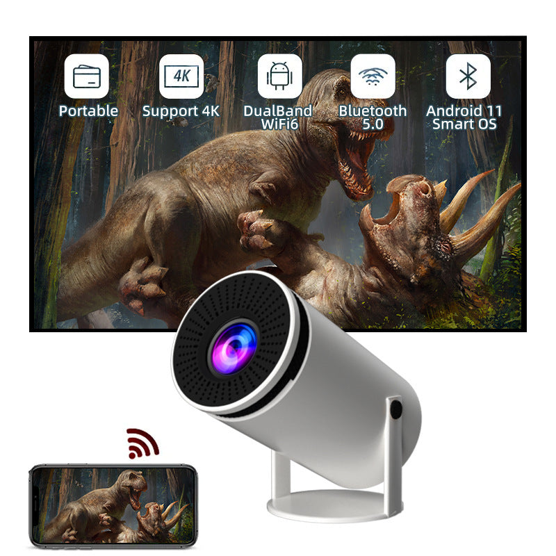 HY300 Smart HD Projector – Home Theater with Screen Support