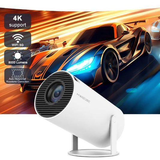 HY300 Smart HD Projector – Home Theater with Screen Support