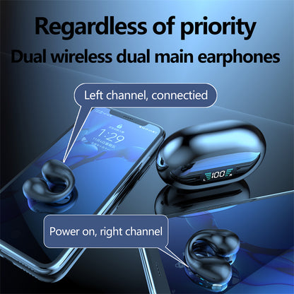 Bone Conduction TWS Earbuds – Bluetooth 5.3 Sports Headphones