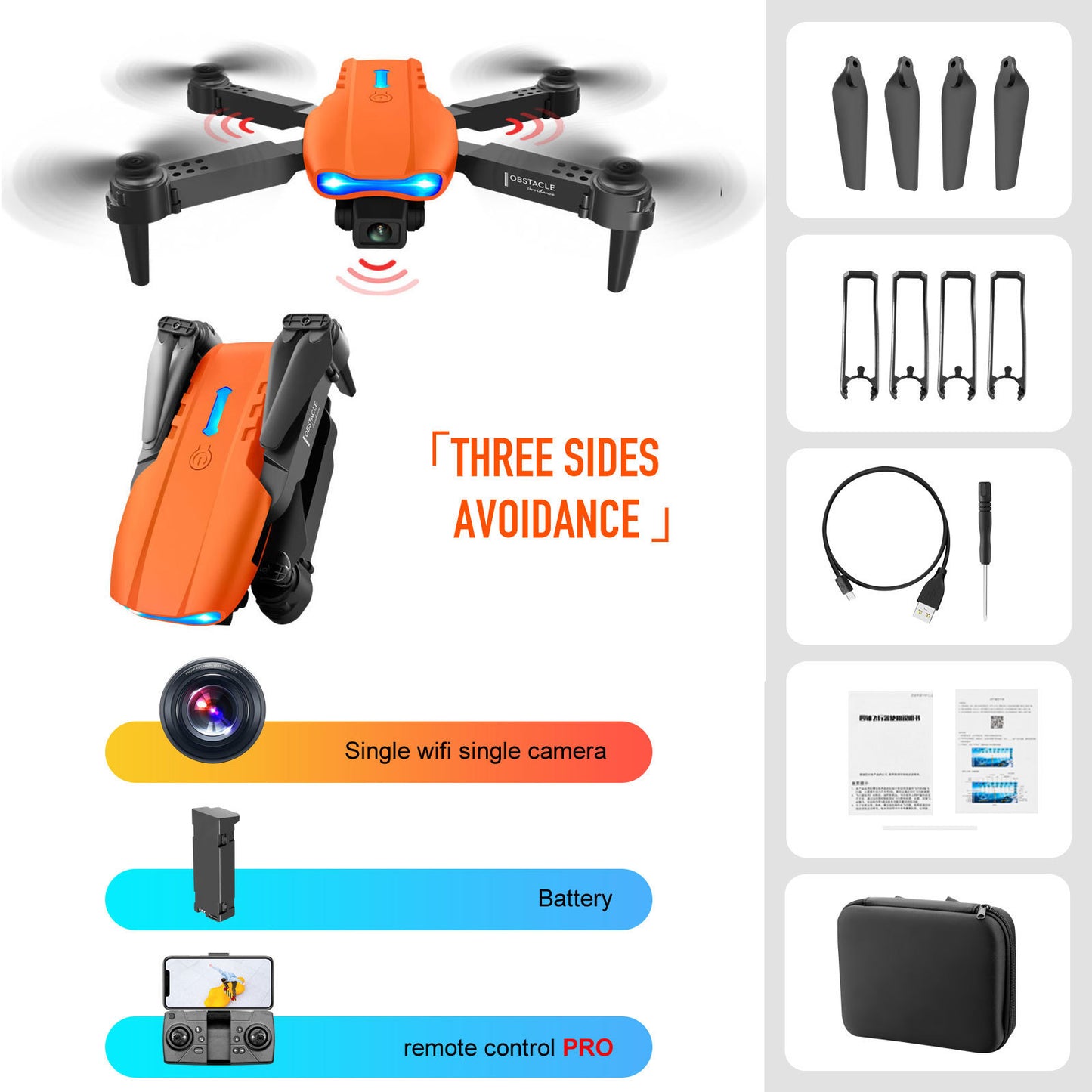4K Dual Camera Drone – Obstacle Avoidance & Remote Control