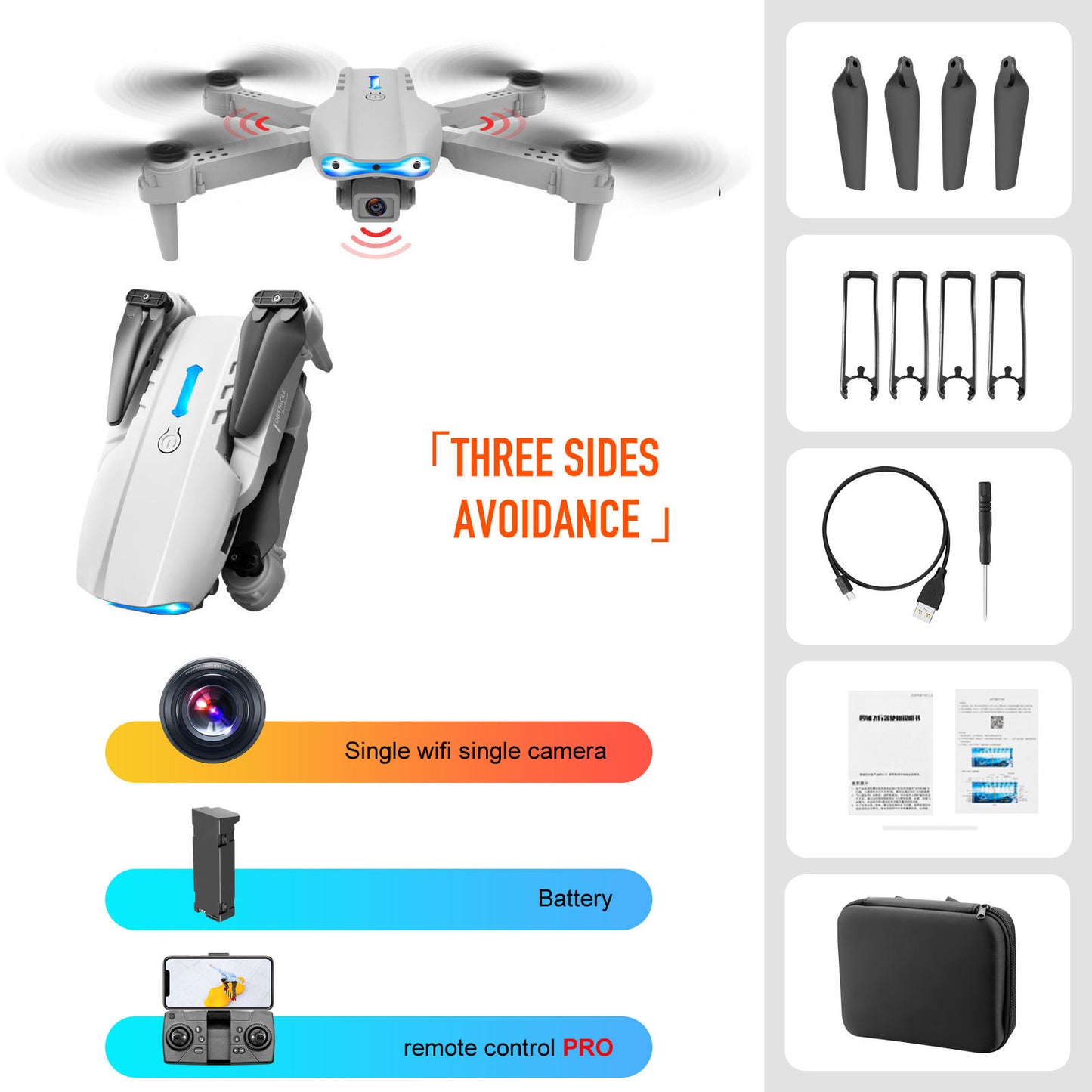 4K Dual Camera Drone – Obstacle Avoidance & Remote Control