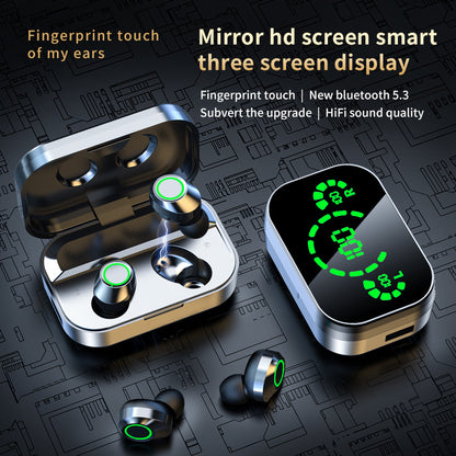 YD03 TWS Wireless Earbuds – Digital Display & Breathing Light