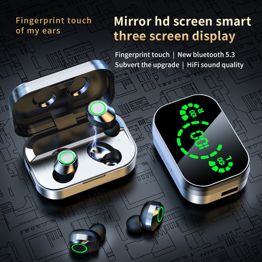 YD03 TWS Wireless Earbuds – Digital Display & Breathing Light